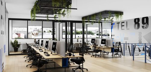 להשכרה 3 קומות מסחריות 520 מ"ר בסיטי של תל אביב